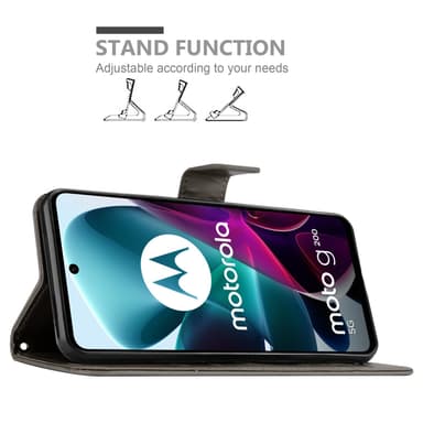 Motorola MOTO G200 5G Plånboksfodral Skal (Grå)