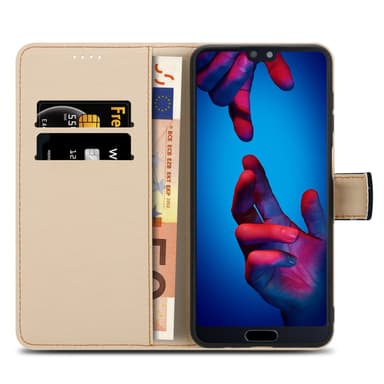 Huawei P20 Plånboksfodral Skal (Svart)