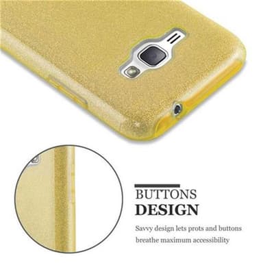 Samsung Galaxy J1 2016 Skal Fodral Case (Guld)