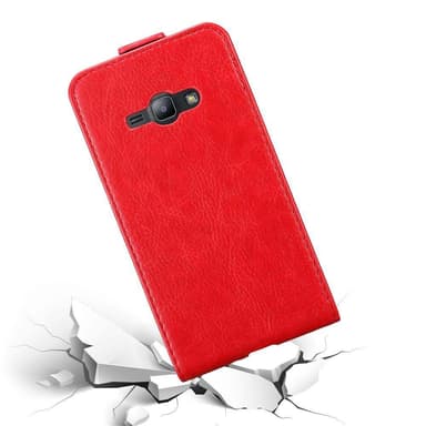 Samsung Galaxy J1 2015 Flipfodral Skal (Röd)