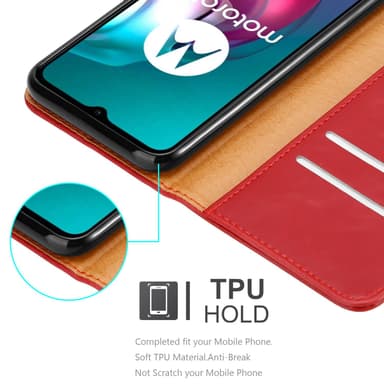 Motorola MOTO G10 / G30 Plånboksfodral Skal (Röd)