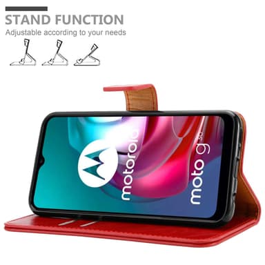 Motorola MOTO G10 / G30 Plånboksfodral Skal (Röd)