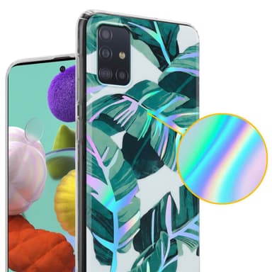 Samsung Galaxy A51 4G / M40s Fodral Skal Blommor (Vit)