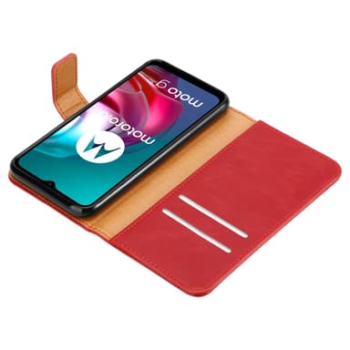 Motorola MOTO G10 / G30 Plånboksfodral Skal (Röd)