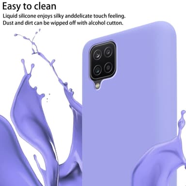 Samsung Galaxy A12 / M12 Skal Fodral Kedja (Lila)
