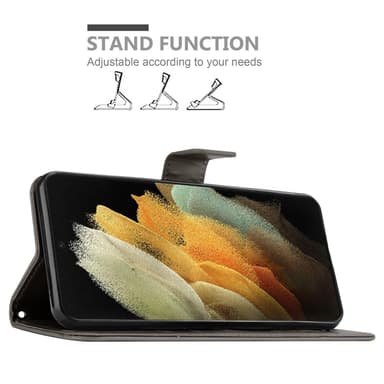Samsung Galaxy S21 ULTRA Plånboksfodral Skal (Grå)