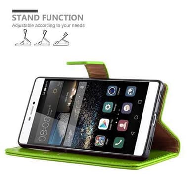 Huawei P8 Plånboksfodral Skal (Grön)