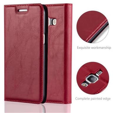 Samsung Galaxy J1 2015 Skal Fodral Case (Röd)