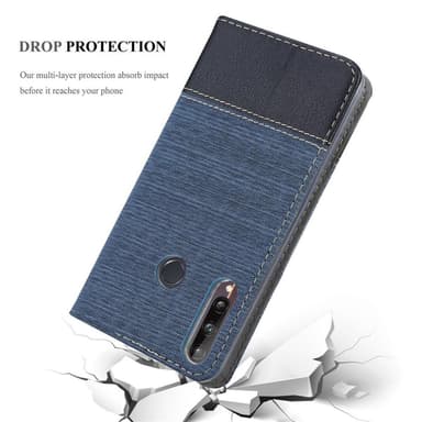 Huawei P40 LITE E Plånboksfodral Skal (Blå)