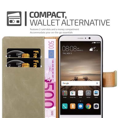 Huawei MATE 9 Plånboksfodral Skal (Brun)