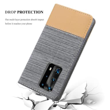 Huawei P40 PRO / P40 PRO+ Plånboksfodral Skal (Grå)