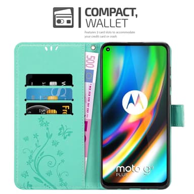 Motorola MOTO G9 PLUS Plånboksfodral Skal (Turkos)