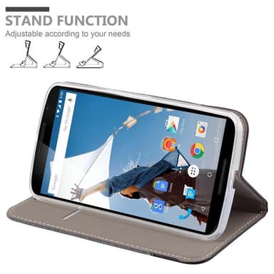 Motorola Google NEXUS 6 Plånboksfodral Skal (Grå)