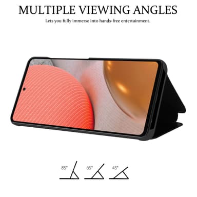 Samsung Galaxy A72 4G / 5G Plånboksfodral Skal (Svart)