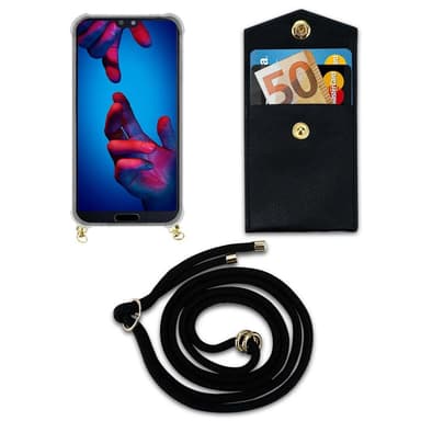 Huawei P20 Skal Fodral Kedja (Svart)