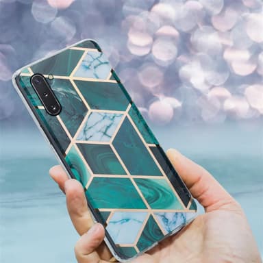 Samsung Galaxy NOTE 10 Plånboksfodral Skal (Grön)