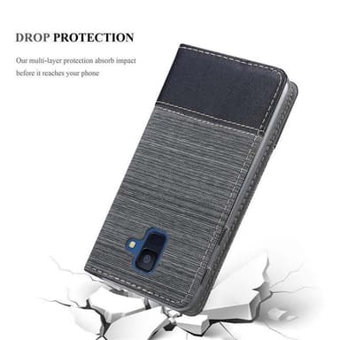 Samsung Galaxy A6 2018 Plånboksfodral Skal (Grå)