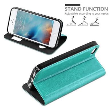 iPhone 5 / 5S / SE 2016 Plånboksfodral Skal (Turkos)