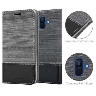 Samsung Galaxy A6 2018 Plånboksfodral Skal (Grå)