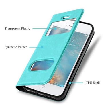 iPhone 5 / 5S / SE 2016 Plånboksfodral Skal (Turkos)