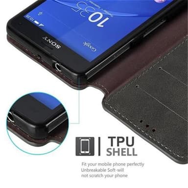 Sony Xperia Z3 COMPACT Plånboksfodral Skal (Grå)