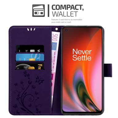 OnePlus Nord 2 5G Plånboksfodral Skal (Lila)