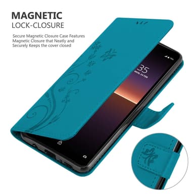 Sony Xperia 10 II Plånboksfodral Skal (Blå)