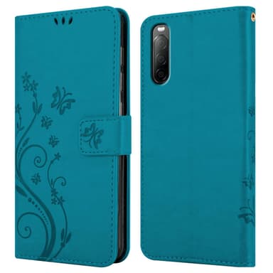 Sony Xperia 10 II Plånboksfodral Skal (Blå)