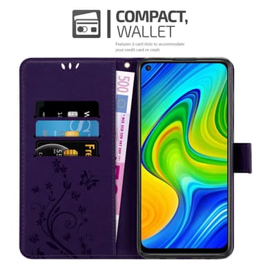 Xiaomi RedMi NOTE 9 Plånboksfodral Skal (Lila)