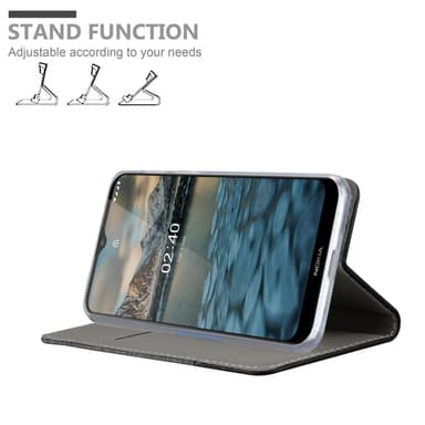 Nokia 2.4 Plånboksfodral Skal (Grå)