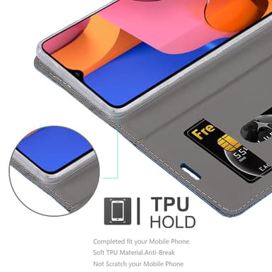 Samsung Galaxy A20s Plånboksfodral Skal (Blå)