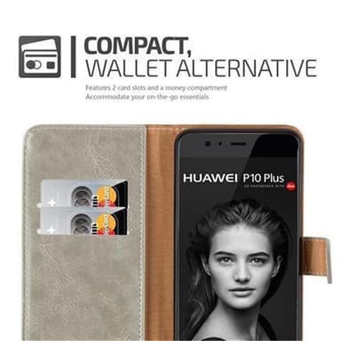 Huawei P10 Plånboksfodral Skal (Brun)
