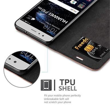 Huawei P10 LITE Skal Fodral Case (Brun)
