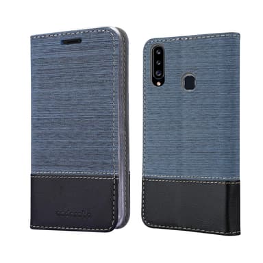 Samsung Galaxy A20s Plånboksfodral Skal (Blå)