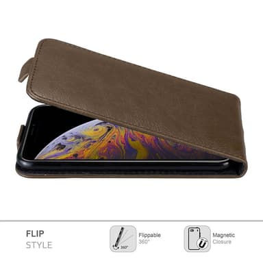 iPhone XS MAX Flipfodral Skal (Brun)