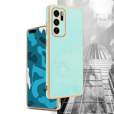 Huawei P40 Skal Fodral Case (Grön)