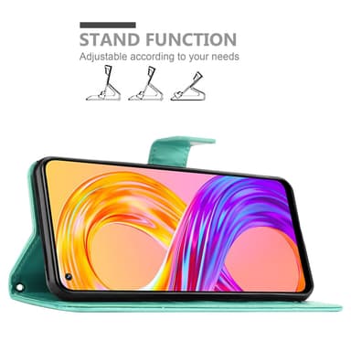 Realme 8 4G / 8 PRO Plånboksfodral Skal (Turkos)