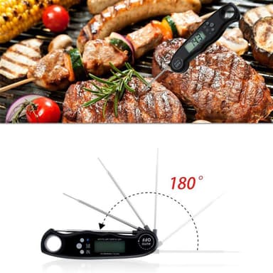 FÄLLBAR KÖKTERMOMETER vattentät, magnetisk termometer