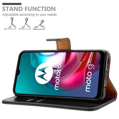 Motorola MOTO G10 / G30 Plånboksfodral Skal (Svart)