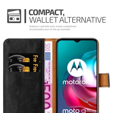 Motorola MOTO G10 / G30 Plånboksfodral Skal (Svart)