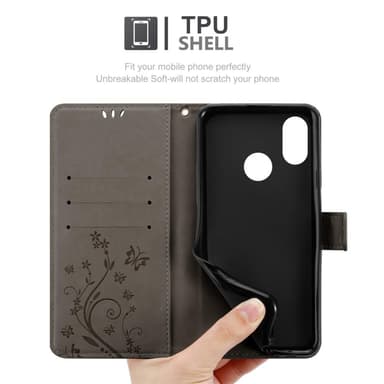Xiaomi Mi 8 Plånboksfodral Skal (Grå)
