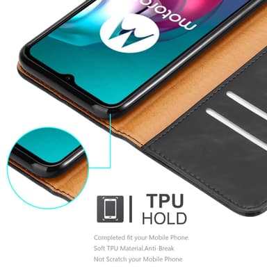 Motorola MOTO G10 / G30 Plånboksfodral Skal (Svart)