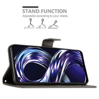 Realme 8i / Narzo 50 4G Plånboksfodral Skal (Grå)
