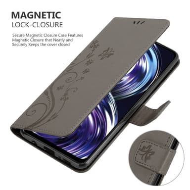 Realme 8i / Narzo 50 4G Plånboksfodral Skal (Grå)
