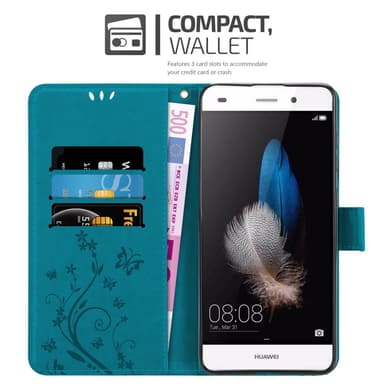 Huawei P8 LITE 2015 Plånboksfodral Skal (Blå)