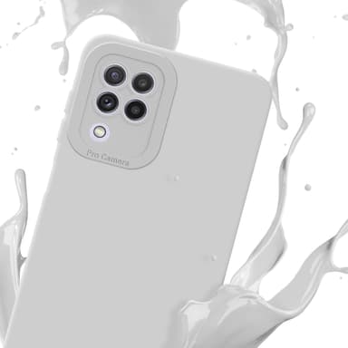 Samsung Galaxy A22 4G Skal Fodral Case (Vit)