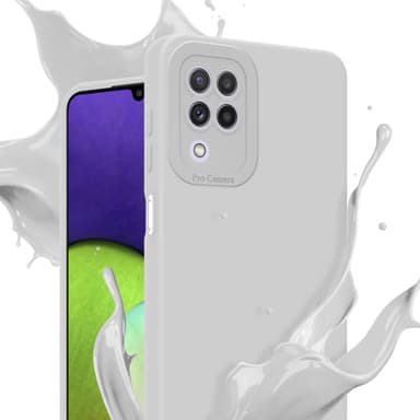 Samsung Galaxy A22 4G Skal Fodral Case (Vit)