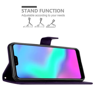 Honor 10 Plånboksfodral Skal (Lila)