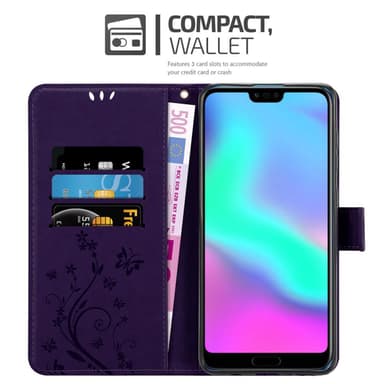 Honor 10 Plånboksfodral Skal (Lila)