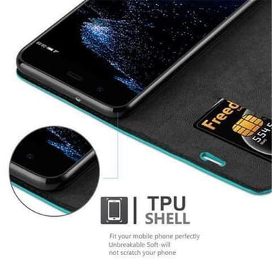 Huawei P10 PLUS Skal Fodral Case (Turkos)